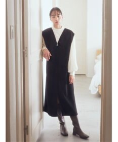 earth music&ecology 圧縮ニットＺＩＰジャンスカ