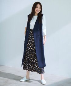 自由区 【セットアップ対応・洗える】ドットプリント スカート