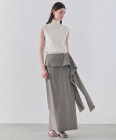 BEIGE， 【ロングセラー】MELLE / ハイストレッチ ハイネックカットソー