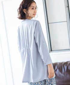 Tiaclasse 【洗える】大人可愛い衿ギャザーミディアムコート