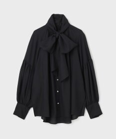 GRACE CONTINENTAL タイ付ギャザーシャツ