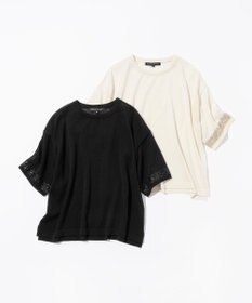 23区 L 【洗える】スパンコールシアー ニットT