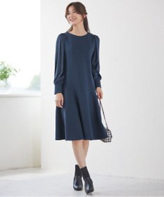 ANY SIS 【洗える】サテンコンビダンボール ワンピース