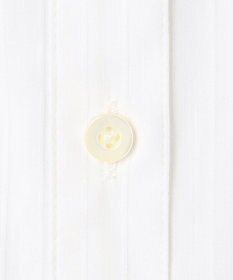 J.PRESS LADIES L BEZコットンナイロン ストライプ フリル襟 ブラウス