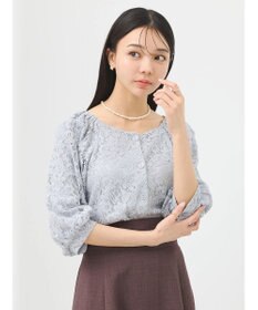 earth music&ecology フラワーレースブラウス