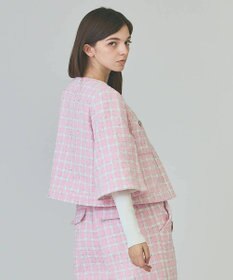 GRACE CONTINENTAL チェックツイードショートジャケット