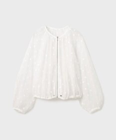 GRACE CONTINENTAL チュールノーカラーブルゾン