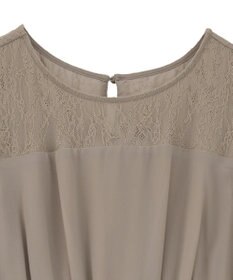 YECCA VECCA レース切替シフォンドレス