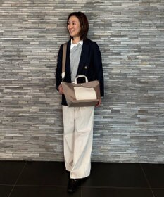 TOPKAPI 【Breath TOPKAPI sis】【WEB限定】ナイロン レザーポケット ミニ トートバッグ ショルダー付き 軽量 / CALM カーム