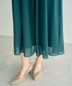 YECCA VECCA レース切替シフォンドレス