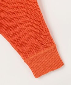 自由区 S 【洗える】リネンミドルゲージドルマンスリーブ ニット