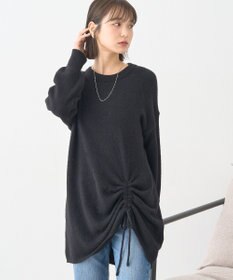 earth music&ecology パウダーシャギーシャーリングニットミニワンピース