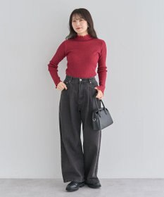 Green Parks ・ＡＮＤＳＥＡＲＣＨ　メランジリブハイネックニット