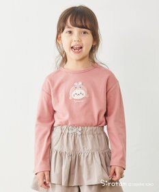 ANY KIDS 【しろたん×any FAM】しろたんサガラ刺繍長袖Tシャツ