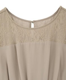 YECCA VECCA レース切替シフォンドレス