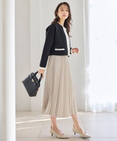 ANY SIS S バイカラーラメニット カーディガン