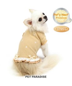 PET PARADISE ペットパラダイス ペティヒートプレミアム  Tシャツ《花刺繍柄》 小型犬