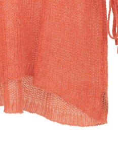 YECCA VECCA 袖シャーリングシアーニット