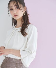 ANY SIS S 【洗える】ラッフルフレアジョーゼット ブラウス