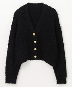 GRACE CONTINENTAL ツイーディーリボンヤーンカーディガン