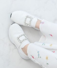 Bridget Birkin 【Bridget Birkin】ビジューバックルニットスニーカー