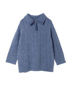 earth music&ecology ブークレハーフジップミニワンピース