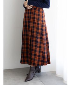 Te chichi チェックアソートロングプリーツスカート