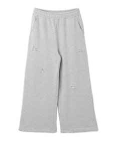 WEGO 【ウエストゴム】ダメージスウェットバギーパンツ