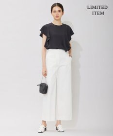 ICB 【WEB限定・洗える】BackSatinGeorgette ラッフルブラウス