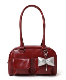 WEGO チャーム付きボストンバッグ