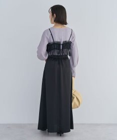 Green Parks ＳＥＴ２点チュールビスチェ＋表面感プルオーバー