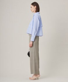 ICB 【洗える】 クリーンブロード クロップドブラウス