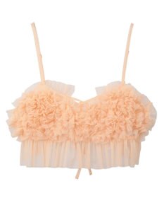 Green Parks ＳＥＴ２点チュールビスチェ＋表面感プルオーバー