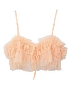 Green Parks ＳＥＴ２点チュールビスチェ＋表面感プルオーバー