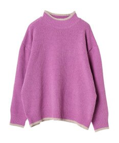 CRAFT STANDARD BOUTIQUE 洗えるモールニット配色プルオーバー