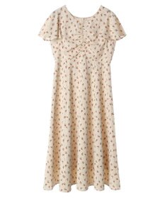 earth music&ecology フロントギャザーフラワーワンピース