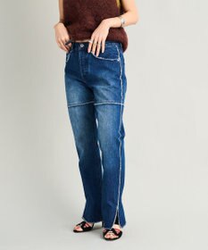 woadblue 【157】SLIT STRAIGHT REMAKE PANTS デニムパンツ