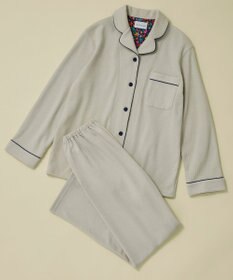 une nana cool 【綿混】ソフトコットンリブ 長袖開襟パジャマ MADE WITH LIBERTY FABRIC