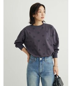 Green Parks ・Ｄｏｕｂｌｅ　Ｆｌａｇｓ　ハート刺繍ロンＴ