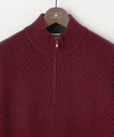 JOSEPH ABBOUD 【キングサイズ】カシミヤブレンド ハイネック ZIP プルオーバーニット