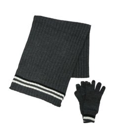 Green Parks ＳＥＴ２点　ボーダーニットマフラー＋手袋