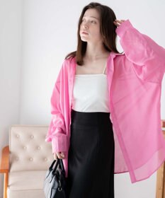 WEGO ボリュームスリーブシアーシャツ