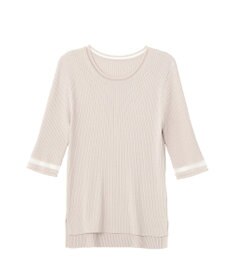 YECCA VECCA シアーMIX5分袖ニット