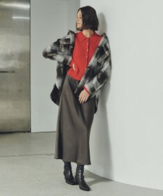 YECCA VECCA サテンフレアスカート