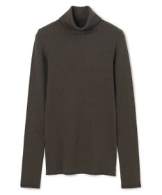 BEIGE， 【BEIGE,ecru/WEB限定・洗える】RIB TOPS /  コットンシルクハイネックトップス