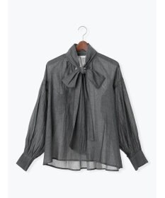 Te chichi シアーデニムボウタイブラウス