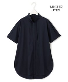 ICB 【WEB限定】ブラウスライクスムース スタンドカラーカットソー