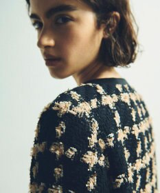 GRACE CONTINENTAL フェザーチェックツイードコート