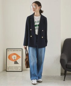 WEGO 【ANGIE VINTAGE/S/Mサイズ展開 / オケージョン対応 / セレモニー対応】ゴールドボタン テーラードジャケット / 金ボタン ダブル ブレザー