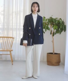 WEGO 【ANGIE VINTAGE/S/Mサイズ展開 / オケージョン対応 / セレモニー対応】ゴールドボタン テーラードジャケット / 金ボタン ダブル ブレザー